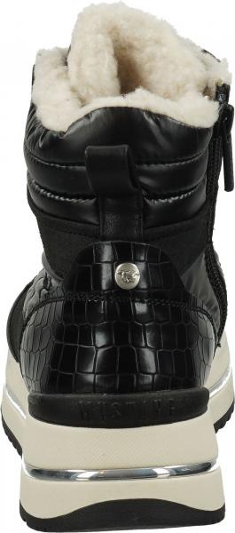 Trendige MUSTANG Stiefelette Schn&uuml;rschuhe f&uuml;r Damen 1480-602-9 Schwarz