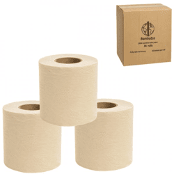 Toilettenpapier aus Bambus, 350 Blatt, 3-lagig, 24 Stück