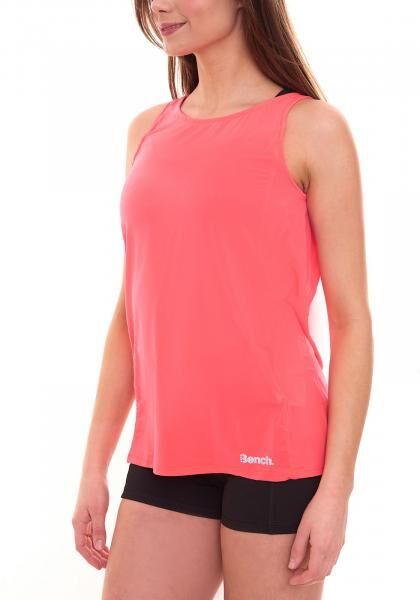 Bench Damen Tank Top &auml;rmelloses Sport-Shirt mit Cut Out im R&uuml;cken Lauf-Shirt PK11423 11423 Neon Orange