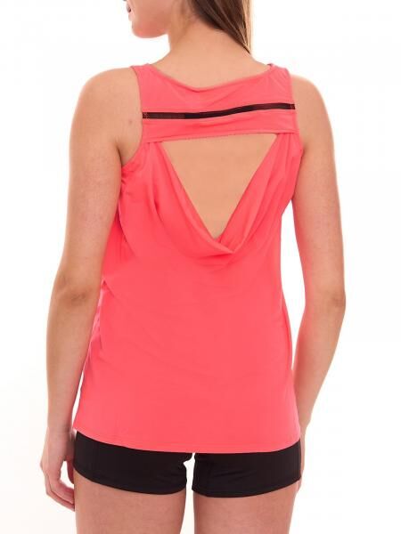 Bench Damen Tank Top &auml;rmelloses Sport-Shirt mit Cut Out im R&uuml;cken Lauf-Shirt PK11423 11423 Neon Orange