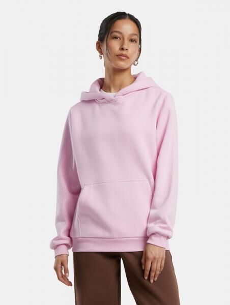 bequemer Build Your Brand Damen Hoodie Kapuze 330 g/m&sup2; mit Baumwolle Rosa