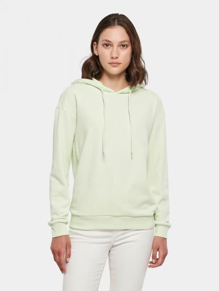 bequemer Build Your Brand Damen Hoodie Kordelzug Rippstrick 300 g/m&sup2; mit Baumwolle Pastell-Gr&uuml;n