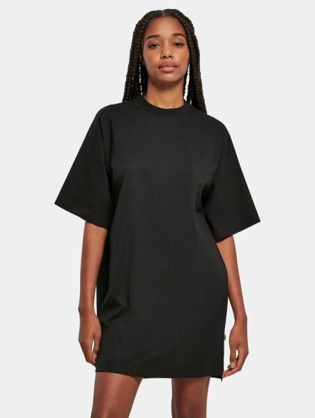 bequemes URBAN CLASSICS Damen T-Shirt Taschen Oversize 240 g/m&sup2; mit Baumwolle Schwarz