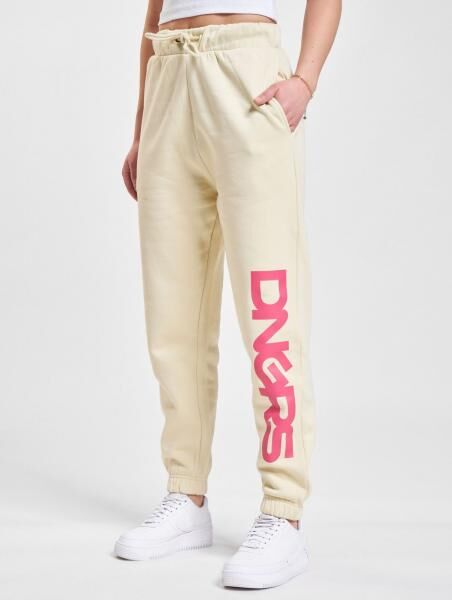 l&auml;ssige Dangerous DNGRS Damen Hose Kordelzug mit Baumwolle Beige