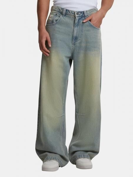 l&auml;ssige Karl Kani Herren Jeans 10.5 g/m&sup2; mit Baumwolle Blau/Beige