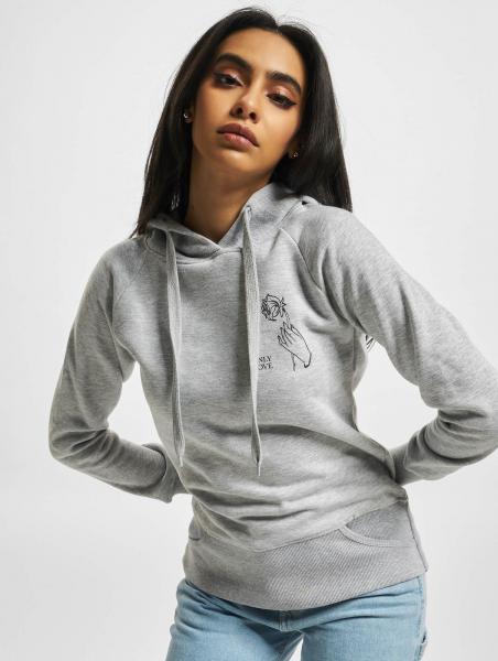 l&auml;ssiger Mister Tee Damen Hoodie mit Baumwolle Grau