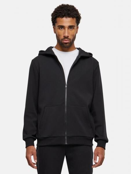 l&auml;ssiger Urban Classics Herren Hoodie Stretch Rei&szlig;verschluss Rippb&uuml;ndchen mit Baumwolle Schwarz