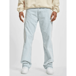Modern DEF Men's Straight-Fit Jeans with Zipper, Cotton, Blue