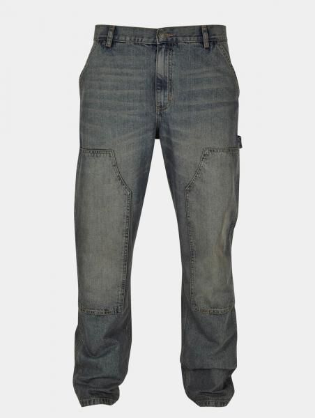 moderne Urban Classics Herren Jeans Straight Fit Taschen Denim mit Baumwolle Blau/Beige