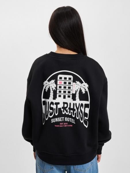 modernes Just Rhyse Damen Sweatshirt mit Baumwolle Schwarz