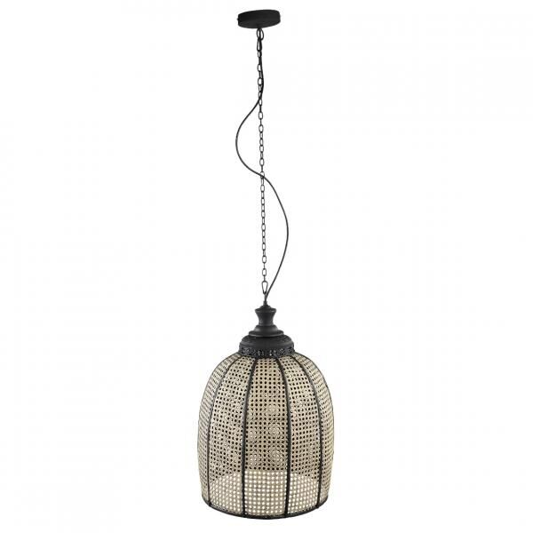 PTMD Hängeleuchte Bayu schwarz/beige 60 cm