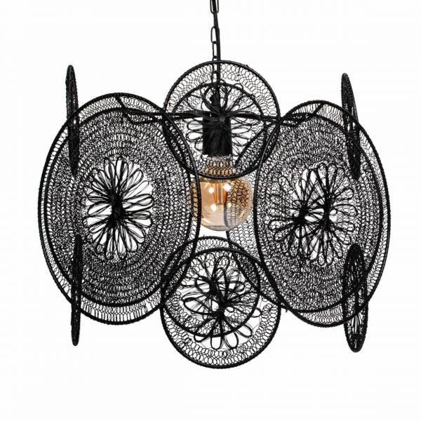 PTMD Hängeleuchte Desh schwarz 40 cm