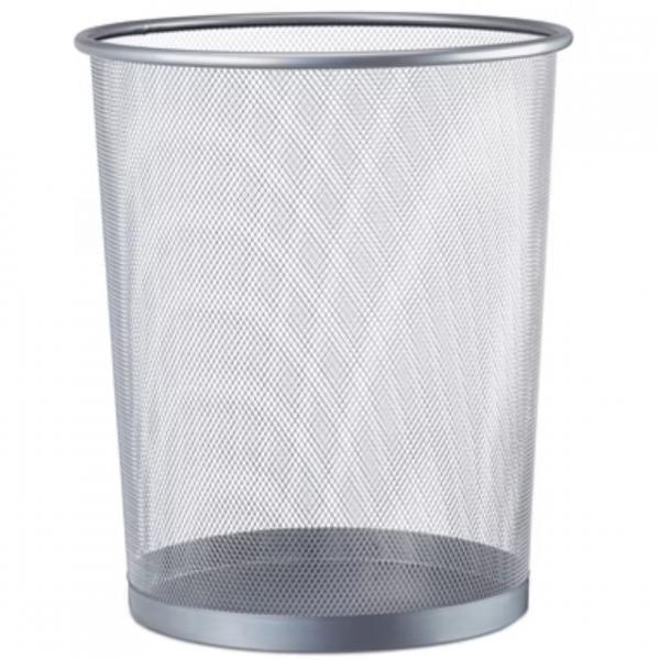 Relaxdays Mülleimer Metall grau 19 L
