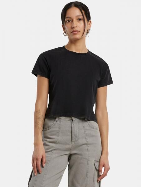 sportliches Build Your Brand Damen T-Shirt 210 g/m&sup2; mit Baumwolle Schwarz