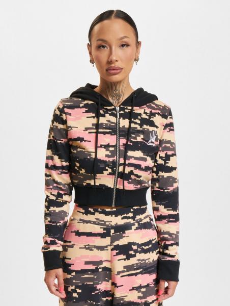 weicher Dangerous DNGRS Damen Hoodie Rei&szlig;verschluss Kapuze 280 g/m&sup2; mit Baumwolle Camouflage