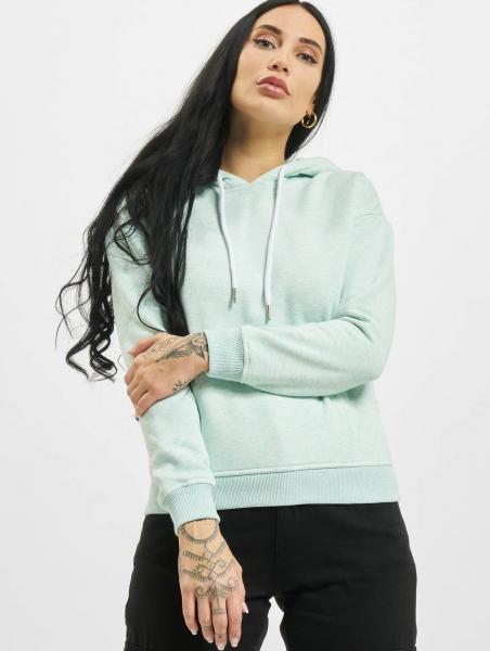 weicher Urban Classics Damen Hoodie gro&szlig;e Kapuze Kordelzug 300 g/m&sup2; mit Baumwolle Pastell-Gr&uuml;n