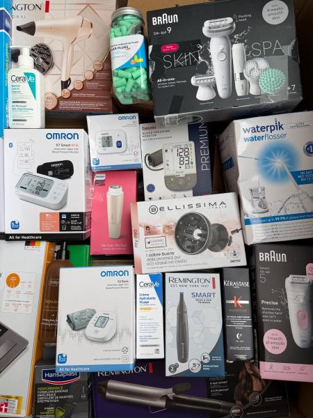 BEAUTY- & GESUNDHEITSGER&Auml;TE &ndash; AMAZON-RETOUREN &ndash; 75% UNTER RETAIL &ndash; 277 ST- 8,10 &euro;/ST- 18,94 &euro;/KG
