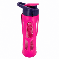 Green Canteen Trinkflasche mit Klappverschluss, Glas, rosa/lila, 561 ml