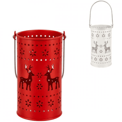 HBX Weihnachtslaterne 18 cm, 2er-Set, gemischt