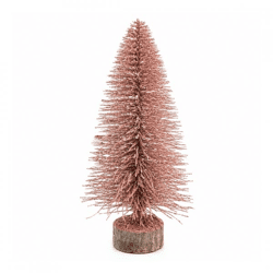 J-Line Weihnachtsbaum Glitter altrosa M 39 cm