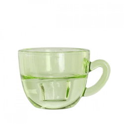 Kerzenleuchter Kaffee Glas grün 8 cm