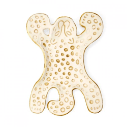 Kikkerland decoratie schaal luipaard wit 13 cm