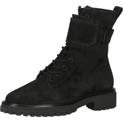 Komfortable paul green Stiefelette Schnürschuhe für Damen 9080-012 Schwarz