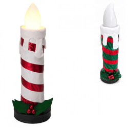 LED-Kerze „Weihnachten“, zusammenklappbar, XXL, 60 cm, 2 Stück, gemischt