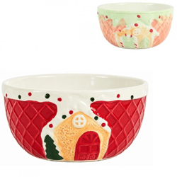 Schale „Gingerbread House“, 14 cm, 2er-Set, sortiert