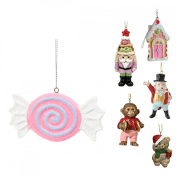 Weihnachtsanhänger, 9 cm, sortiert