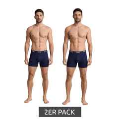 2er Pack Jeep Basic Boxer Herren Boxer-Shorts Baumwoll-Unterhose Unterwäsche I101545-001 N413 Dunkelblau