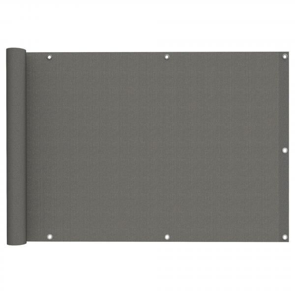 Balkonbespannung - Polyester / wasserdicht 600 x 75 cm, anthrazit