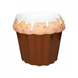 Beistelltisch „Cupcake“, weiß/pfirsichfarben, 37 cm