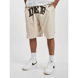 bequeme DEF Herren Shorts Kordelzug Taschen Beige