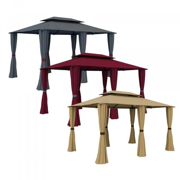 Comfort Gartenpavillon 4,5 x 3 m grau