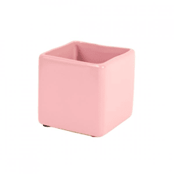 D&M Blumentopf, quadratisch, Basic, rosa, 7 cm