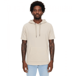EIGHT2NINE Herren Kapuzen-Pullover kurzärmliger Baumwoll-Hoodie T-Shirt Hoody Sommer-Hoody H10014L22462AEN 20200 Beige
