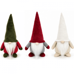 Weihnachtszwerg 37 cm, 3er-Set, sortiert