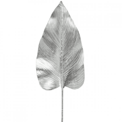 HBX kunsttak Strelitzia zilverkleurig 100 cm