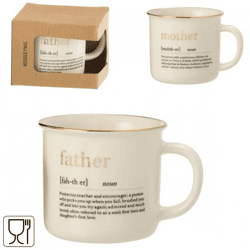 J-Line-Becher „Father/Mother“, 300 ml, 2er-Set (gemischt)