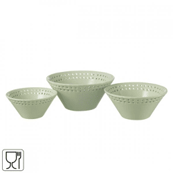 J-Line-Schalen, grün, 20 cm, 3er-Set