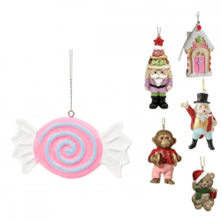 Weihnachtsanhänger, 9 cm, sortiert