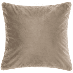 Tiseco-Kissen „Velvet“ in Taupe, 60 x 60 cm