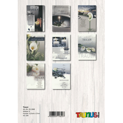 Trauerkarte - 100 Stück - 8 Motive