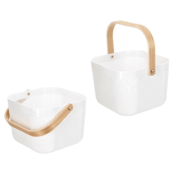 Storage basket with handle, 25x24 cm