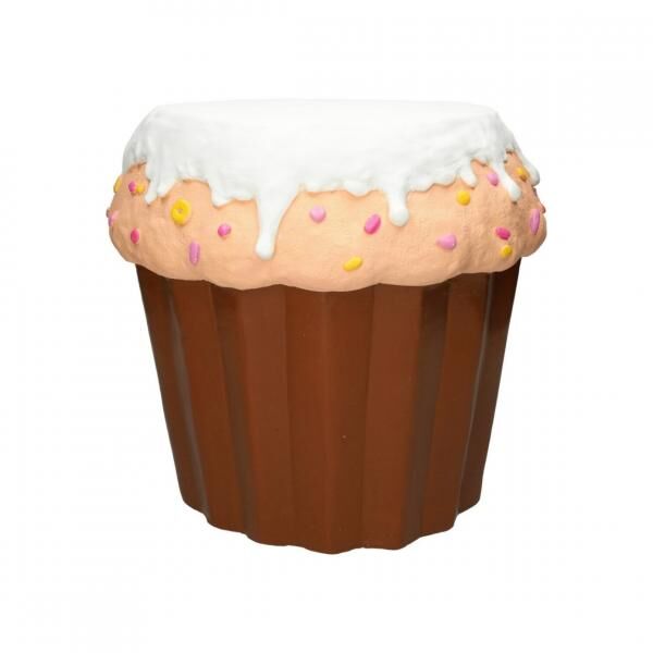 Beistelltisch „Cupcake“, weiß/pfirsichfarben, 37 cm
