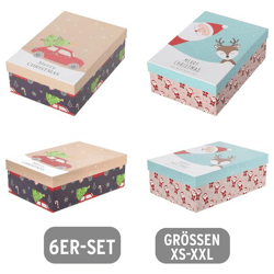 Boxenset Weihnachten, rechteckig, 2/s, 6er Set