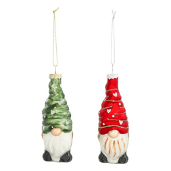 Christbaumschmuck Wichtel, Glas, 2/s, ca. 12cmH
