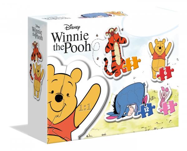 Clementoni 20820 - 3+6+9+12 Teile My First Puzzles - Winnie the Pooh