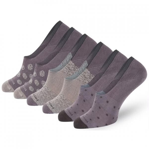 Easton Marlowe no show socks unisex gray size 43/46 set of 6
